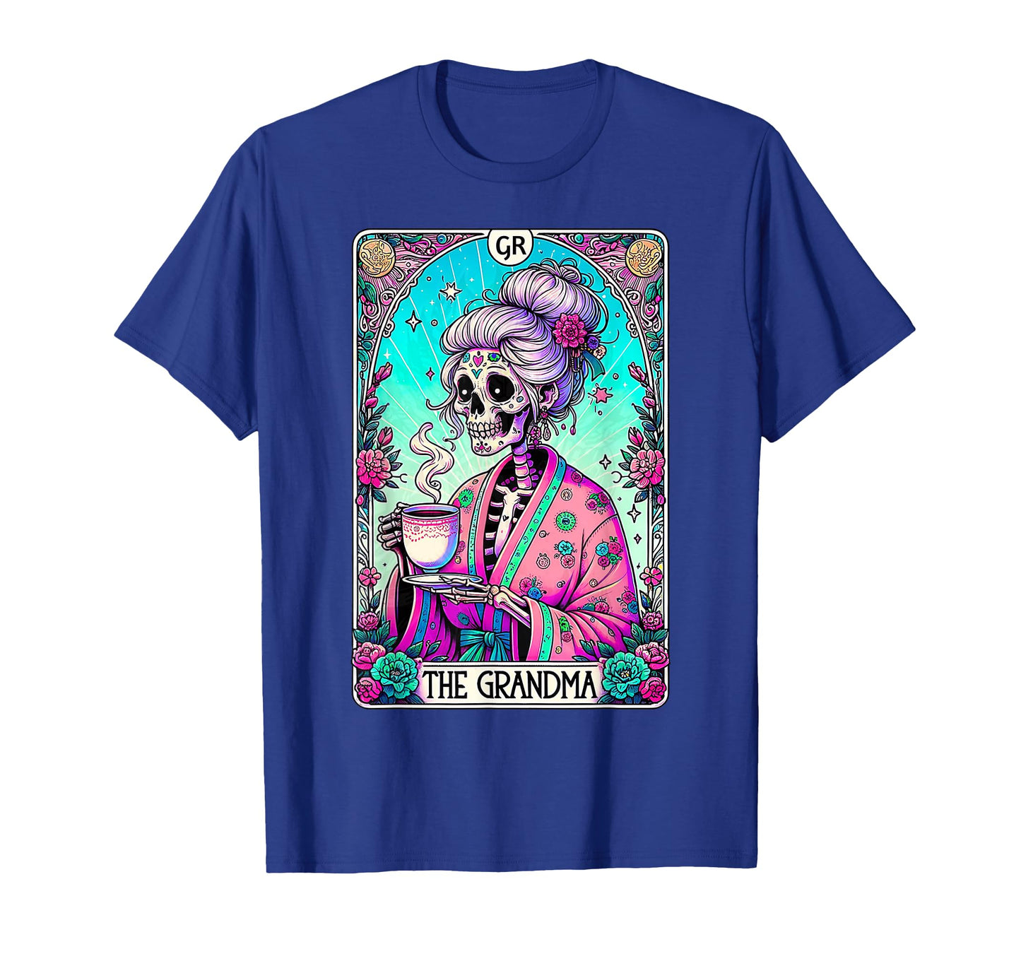 The Grandma Tarot Card Skeleton Mothers Day Witch Mom Skull T-Shirt