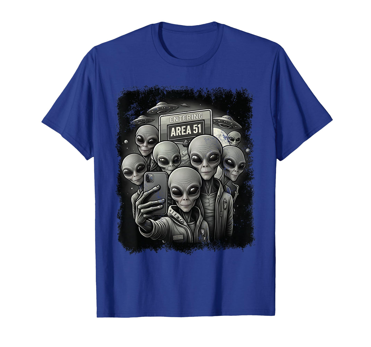 Happy Aliens Selfie Area 51 Funny UFO UAP Extraterrestrial T-Shirt