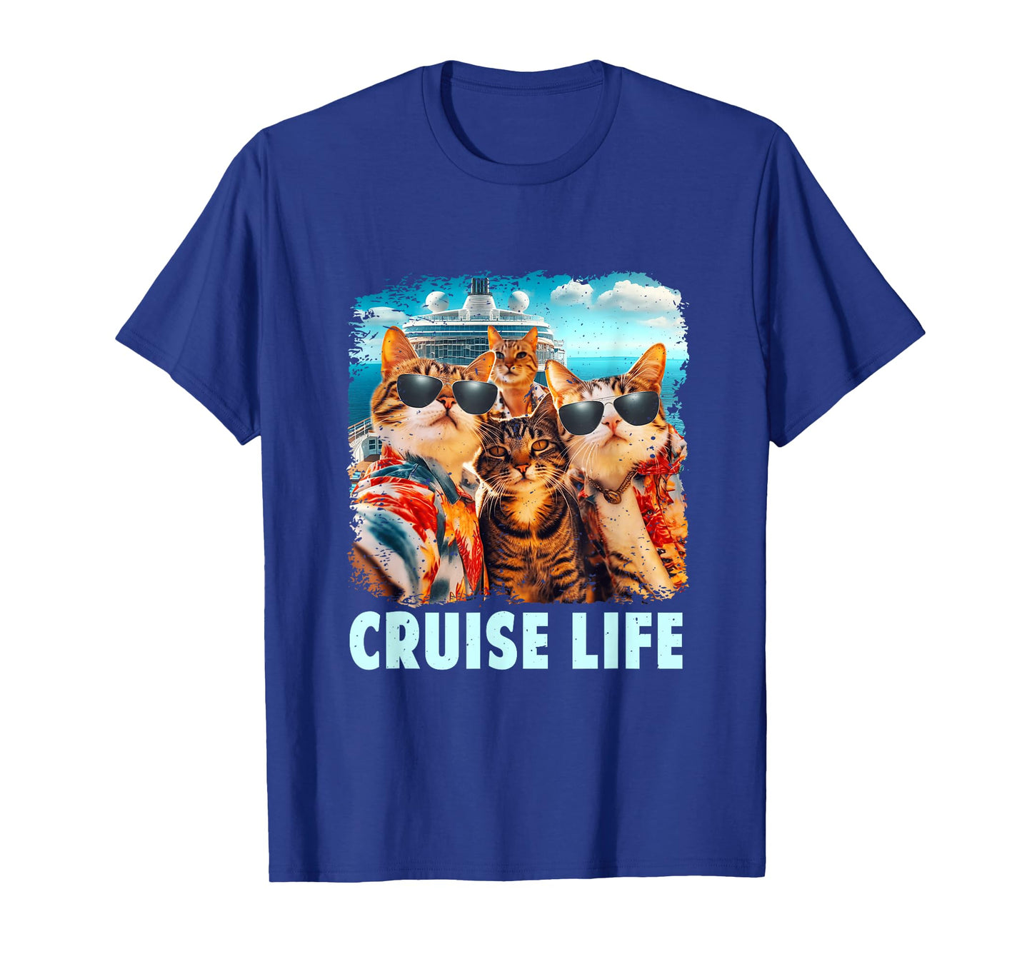 Selfie Cat Fun Cruise Buddies Ship Vacation Friends Family T-Shirt