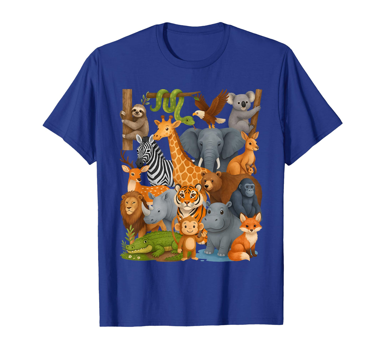 Zoo Animals Wildlife Safari Jungle Birthday Party Boys Girls T-Shirt