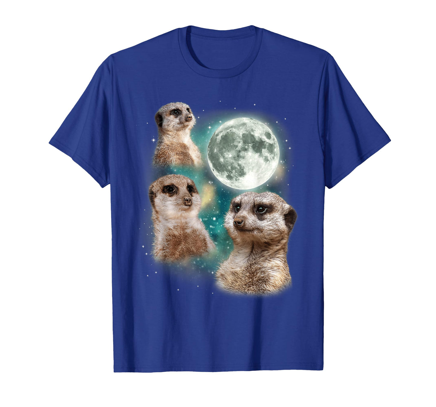 Three Meerkats Moon | African Desert Wildlife Parody T-Shirt