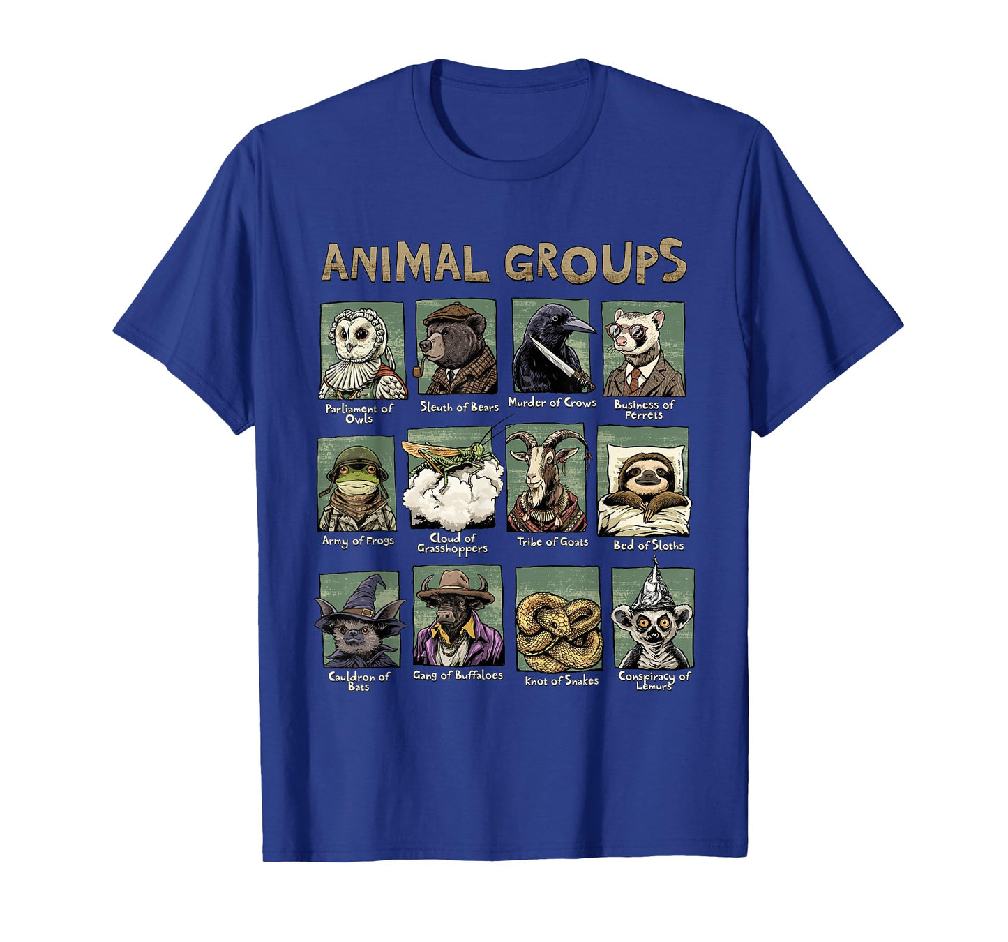 Animal Groups Unveiled - Educational Wildlife Design T-Shirt