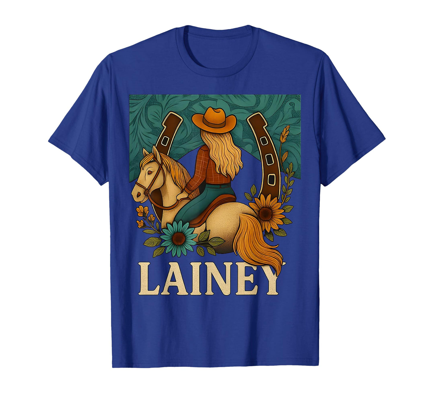 Lainey Vintage Western Cowgirl Gift for Men Women Kid Girl T-Shirt