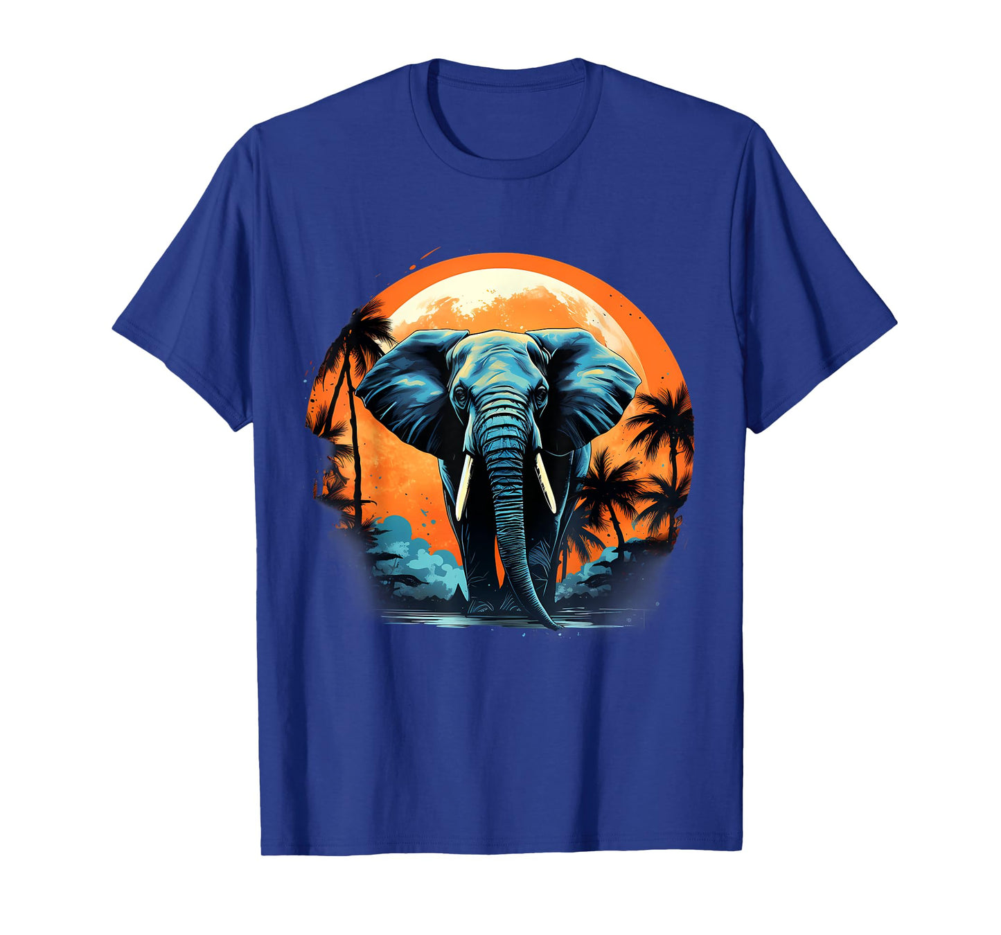 Elephant Wildlife Portrait Safari Artwork Savanna Nature T-Shirt