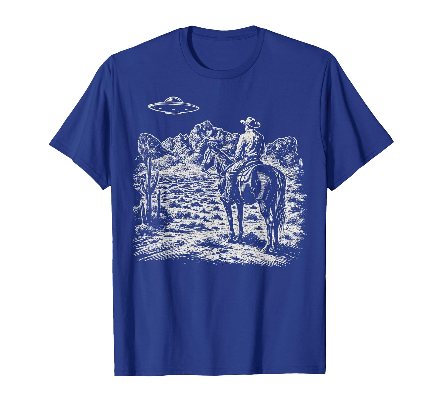 UFO Western Country Vintage Cowboy T-Shirt