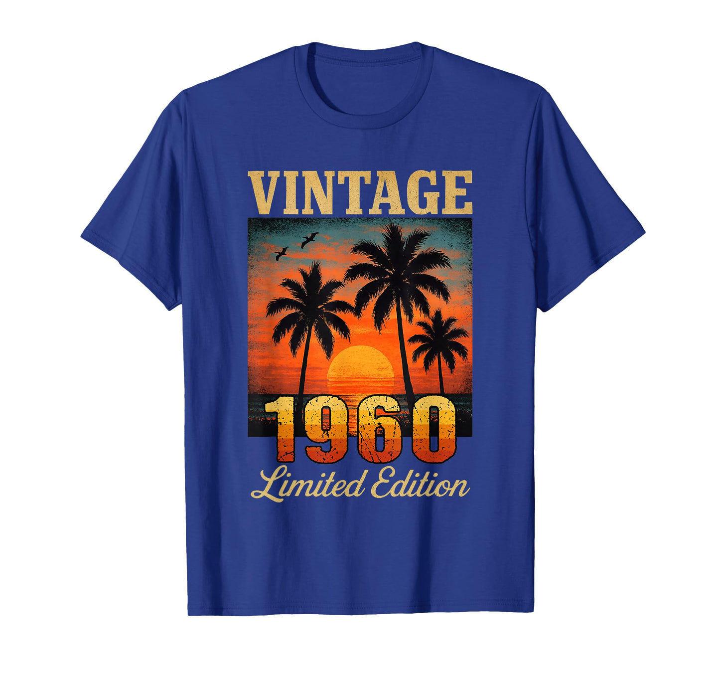 Vintage 1960 Limited Edition Retro Palm 65 Year Old Birthday T-Shirt
