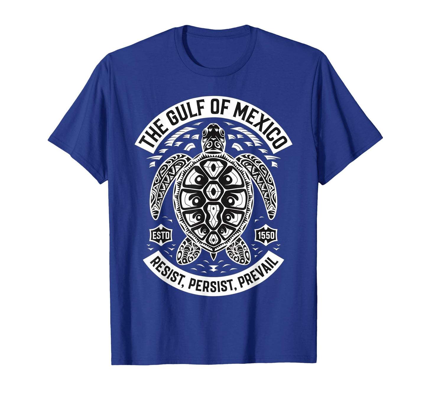 Gulf of Mexico Tribal Turtle Resist Persist Prevail T-Shirt