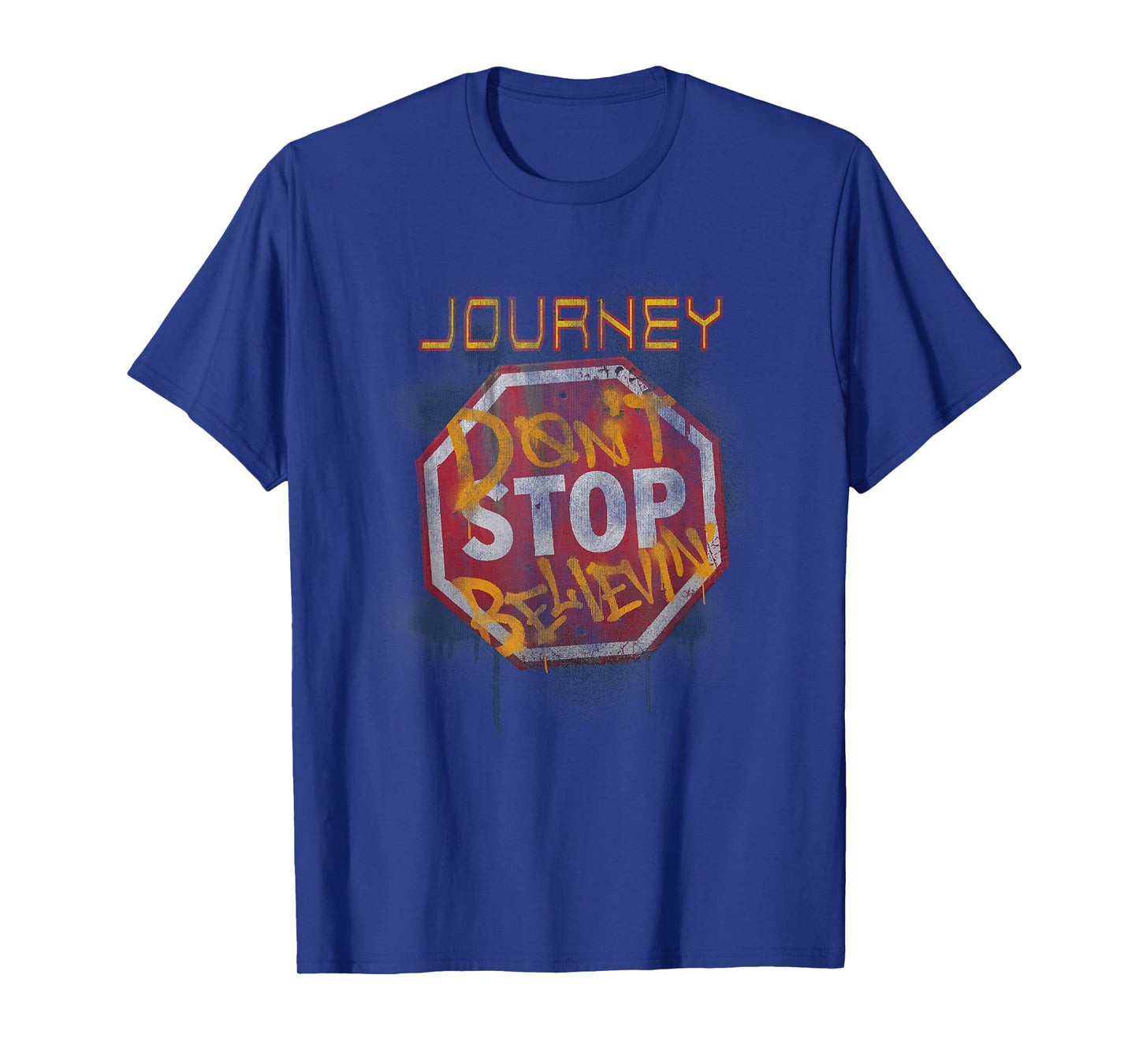 Journey Don't Stop Believin' Graffiti Stop Sign T-Shirt