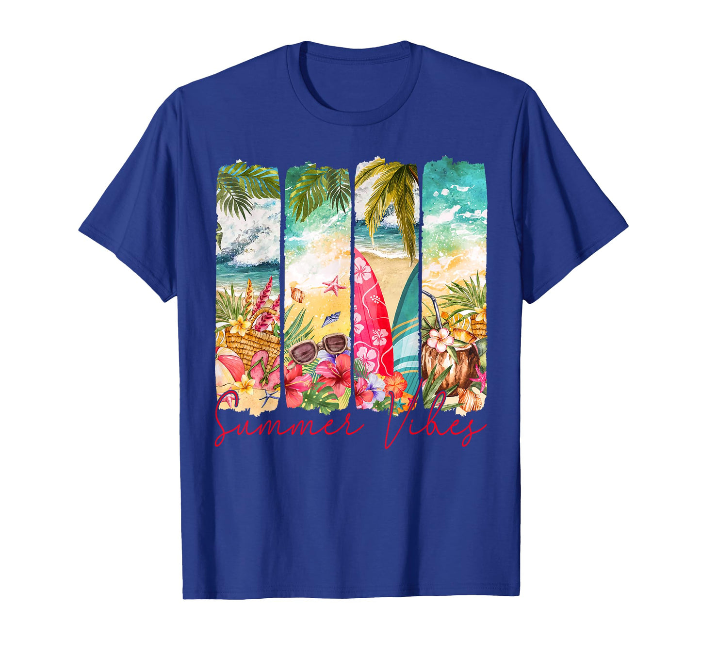 Retro summer vibes beach palm tree summer vacation T-Shirt