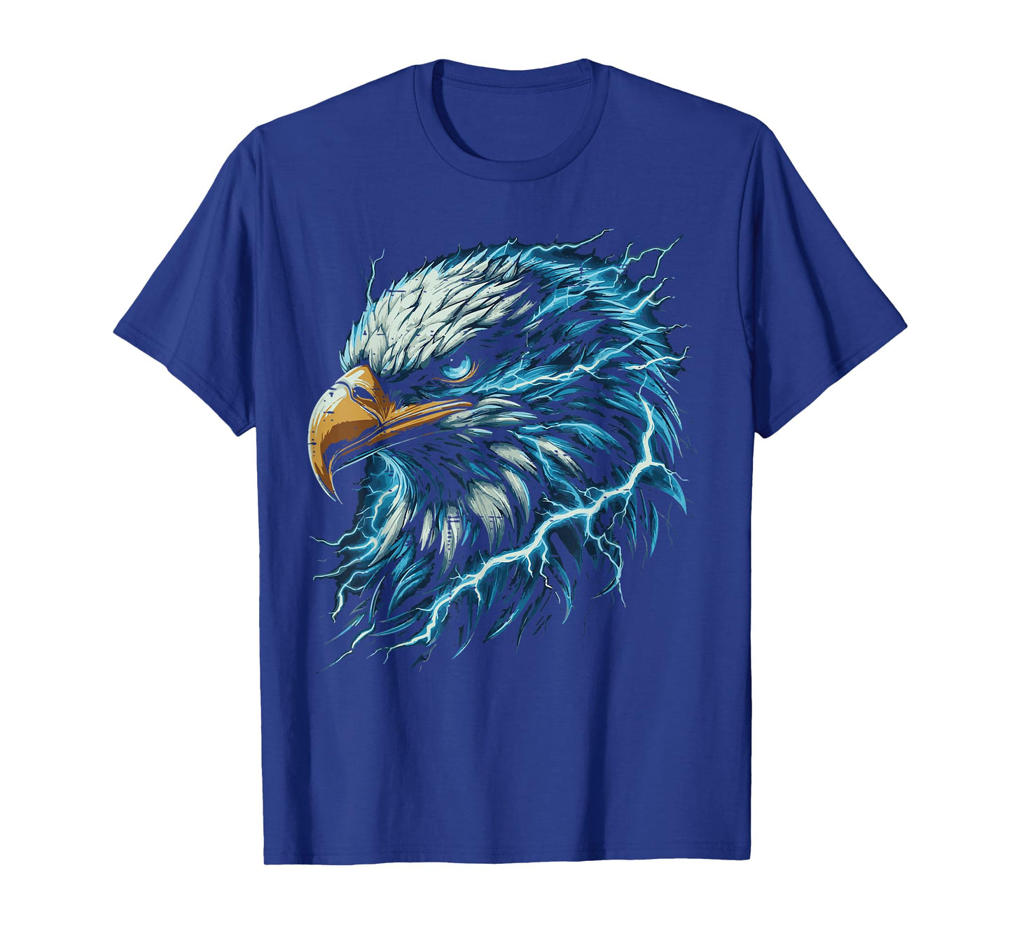 Bald Eagle Head Lightning Wildlife Bird Men Boys Kids Women T-Shirt