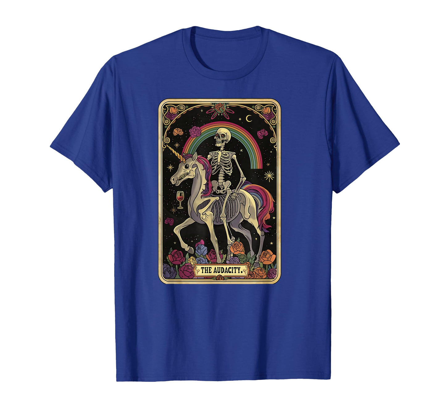 The Audacity Skeleton Tarot Card Graphic T-Shirt