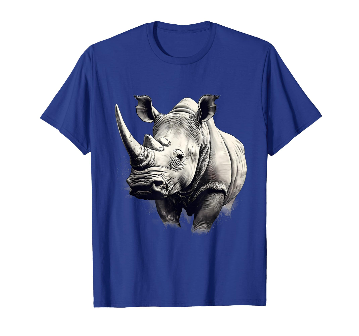 Rhino Safari Rhinoceros Animal Print Drawing Motif Wildlife T-Shirt