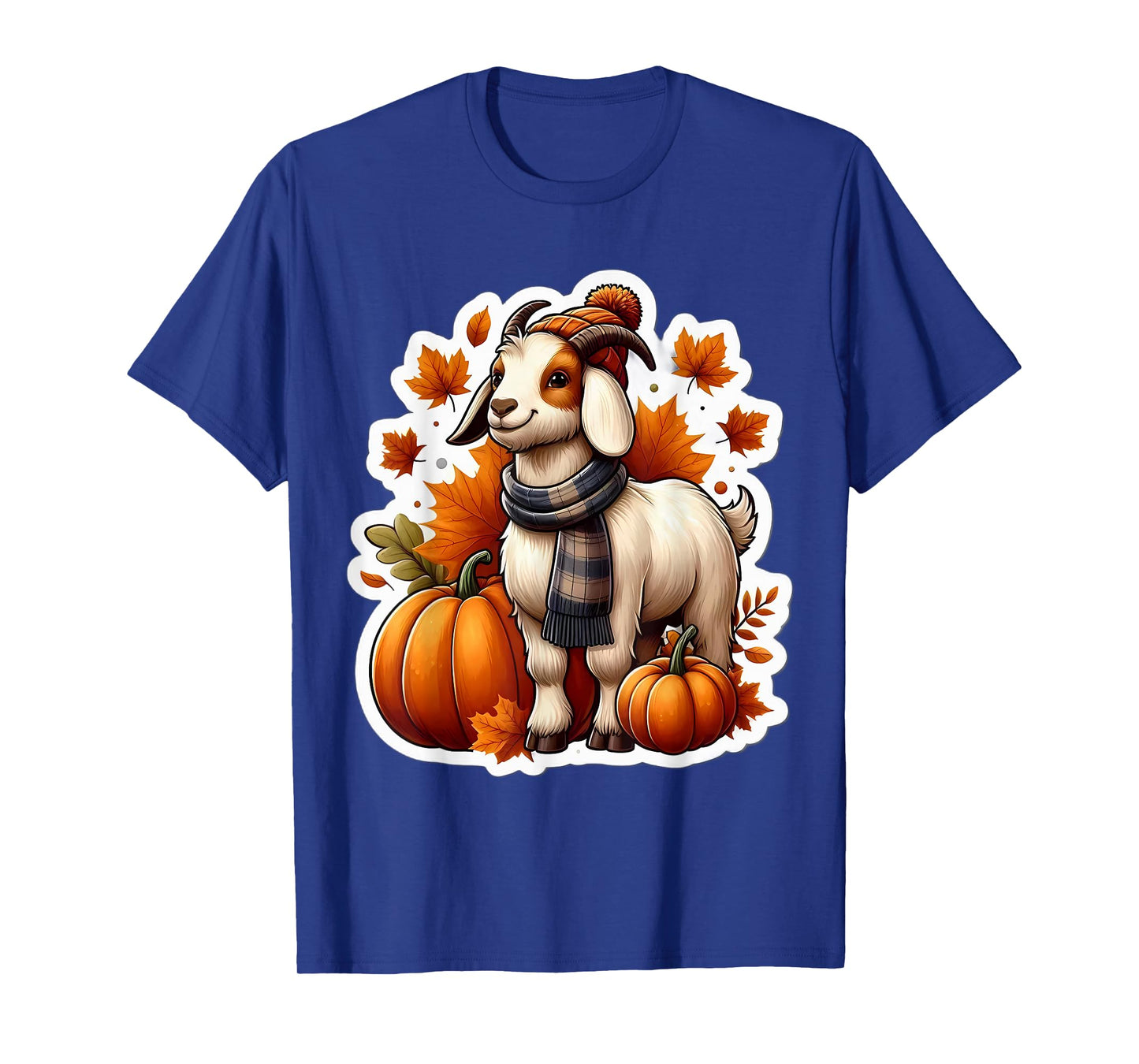 Autumn Fall Goat Lover Thanksgiving Pumpkin Farmer Farming T-Shirt