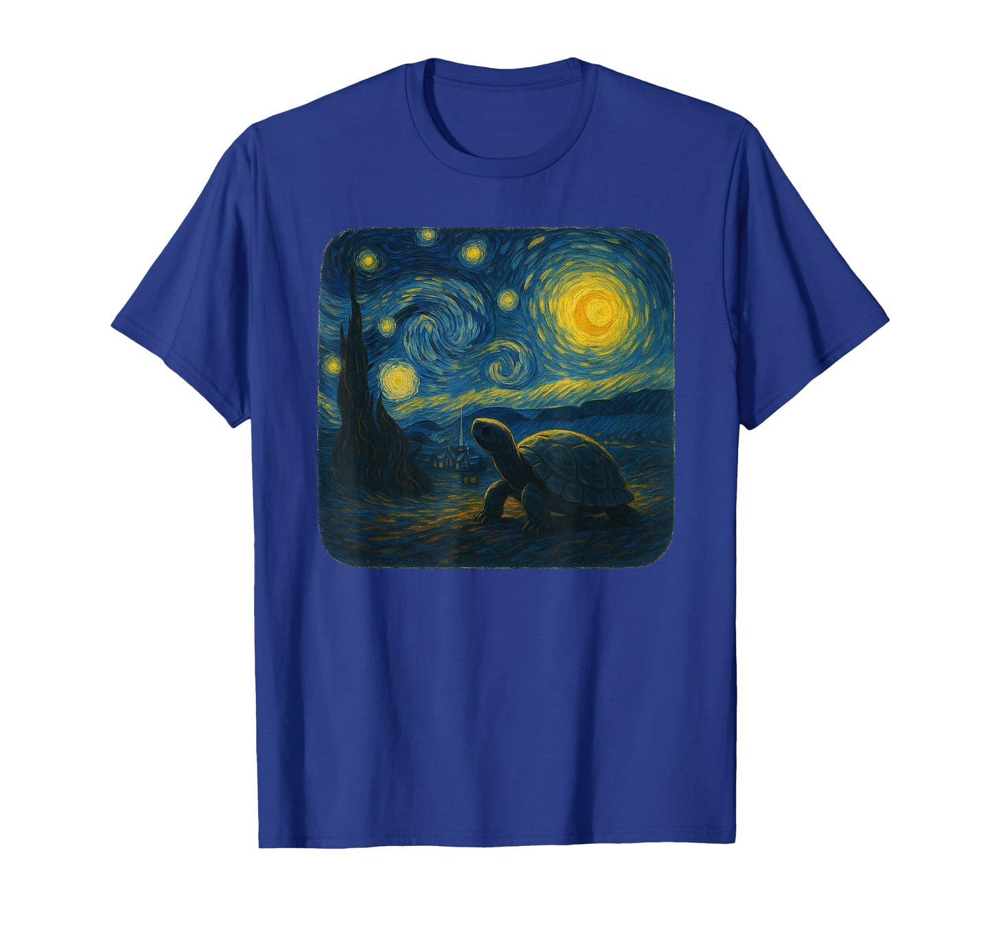 Starry Night Van Gogh Turtle Funny Graphic T-Shirt