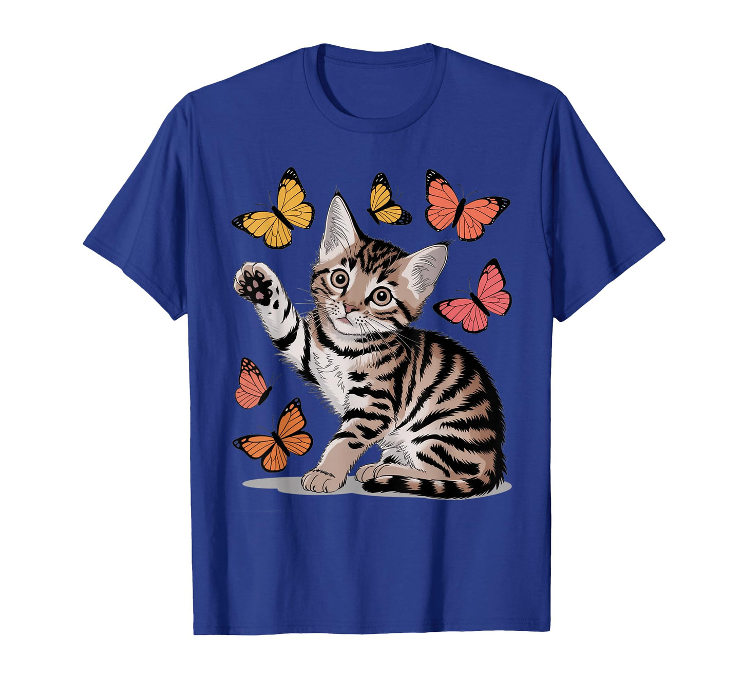 Playful Butterfly Kitten T-Shirt