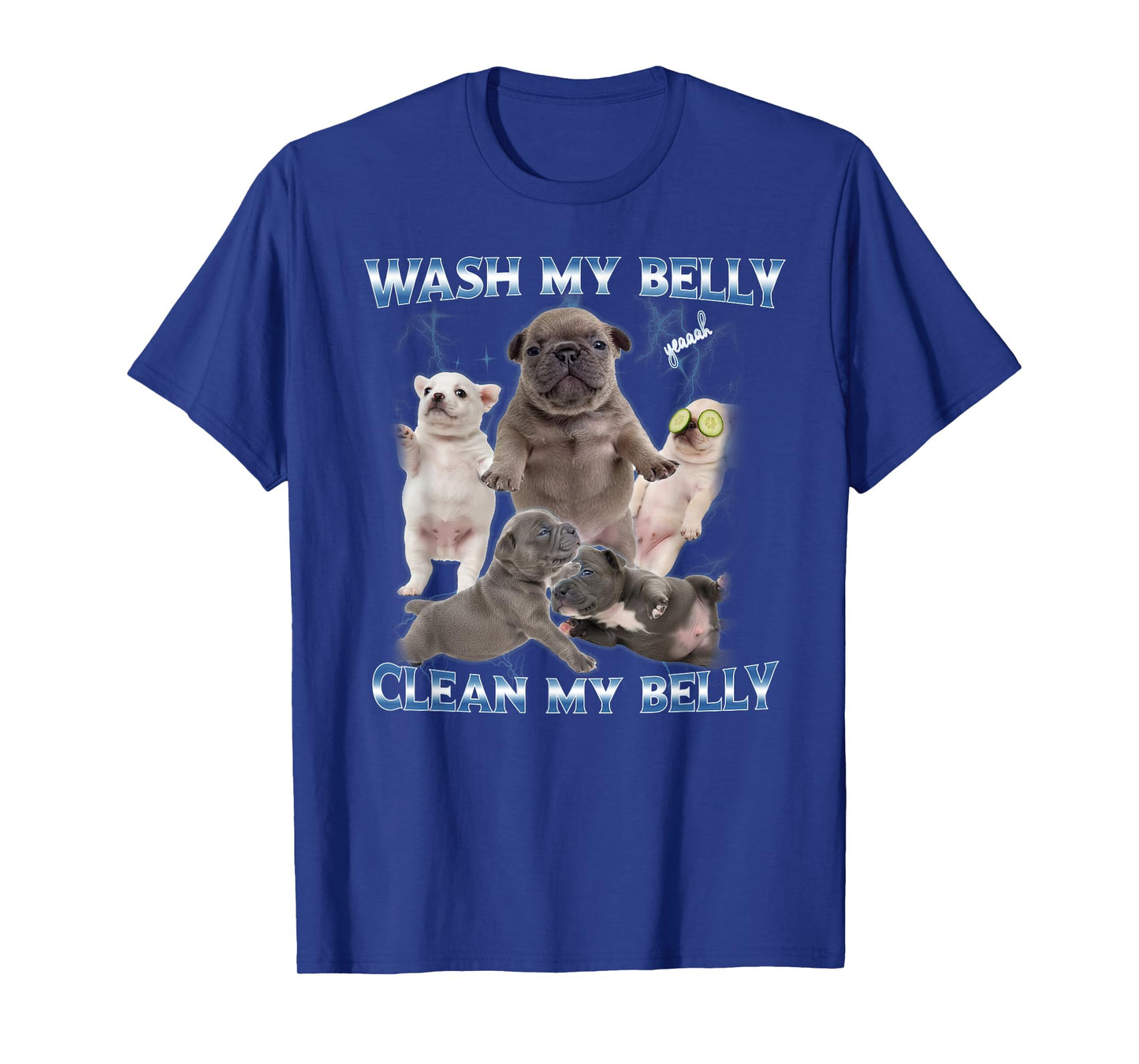 Pibble Dog Wash Clean My Belly Funny Meme T-Shirt