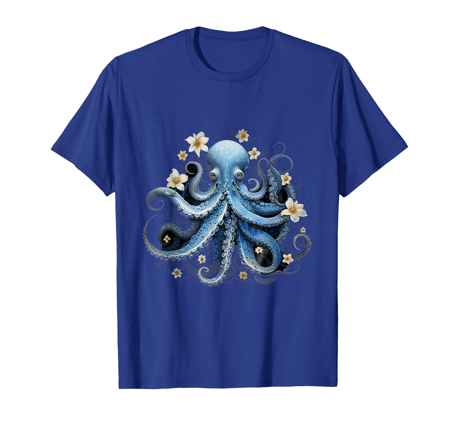 save Kraken blue octopus squid sea live save ocean earth day T-Shirt