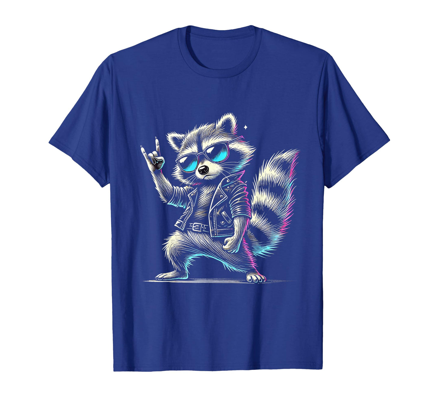 Retro Raccoon Rock Music Funny Gift for Men Women Kids T-Shirt