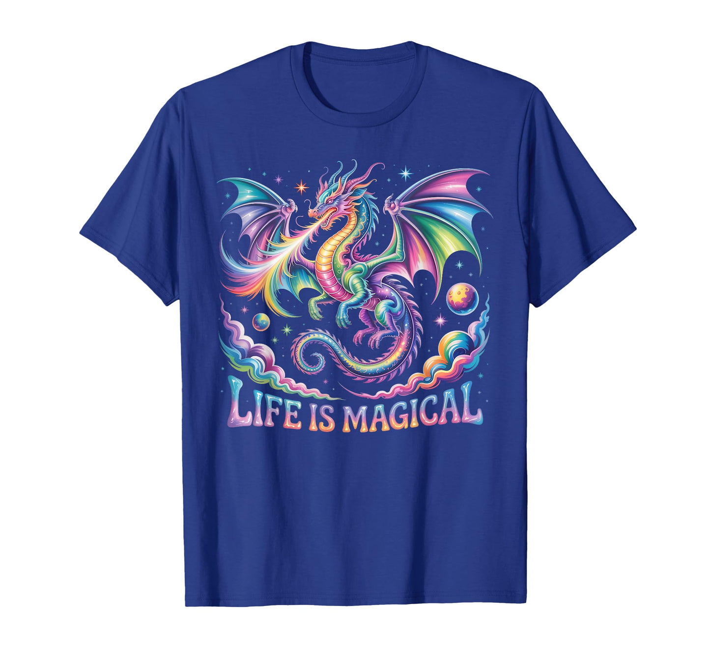 Life Is Magical Cute Star-Breathing Dragon T-Shirt