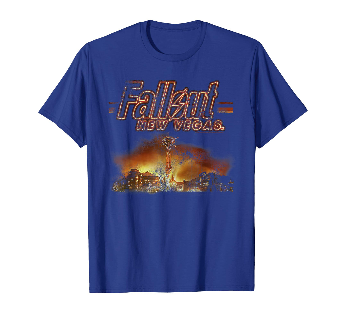 Fallout Video Game New Vegas Skyline Retro Souvenir Design T-Shirt - T-Shirt | Royal