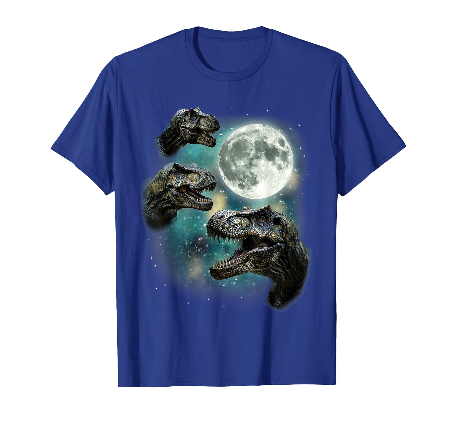 3 Tyrannosaurus Howling At Moon Prehistoric Dinosaurs Parody T-Shirt
