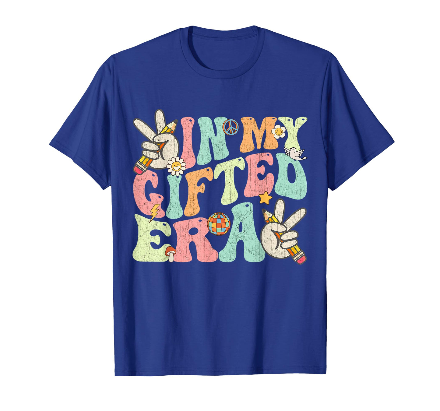 In My Gifted Era Groovy Hippie Teacher Back To School Kids T-Shirt