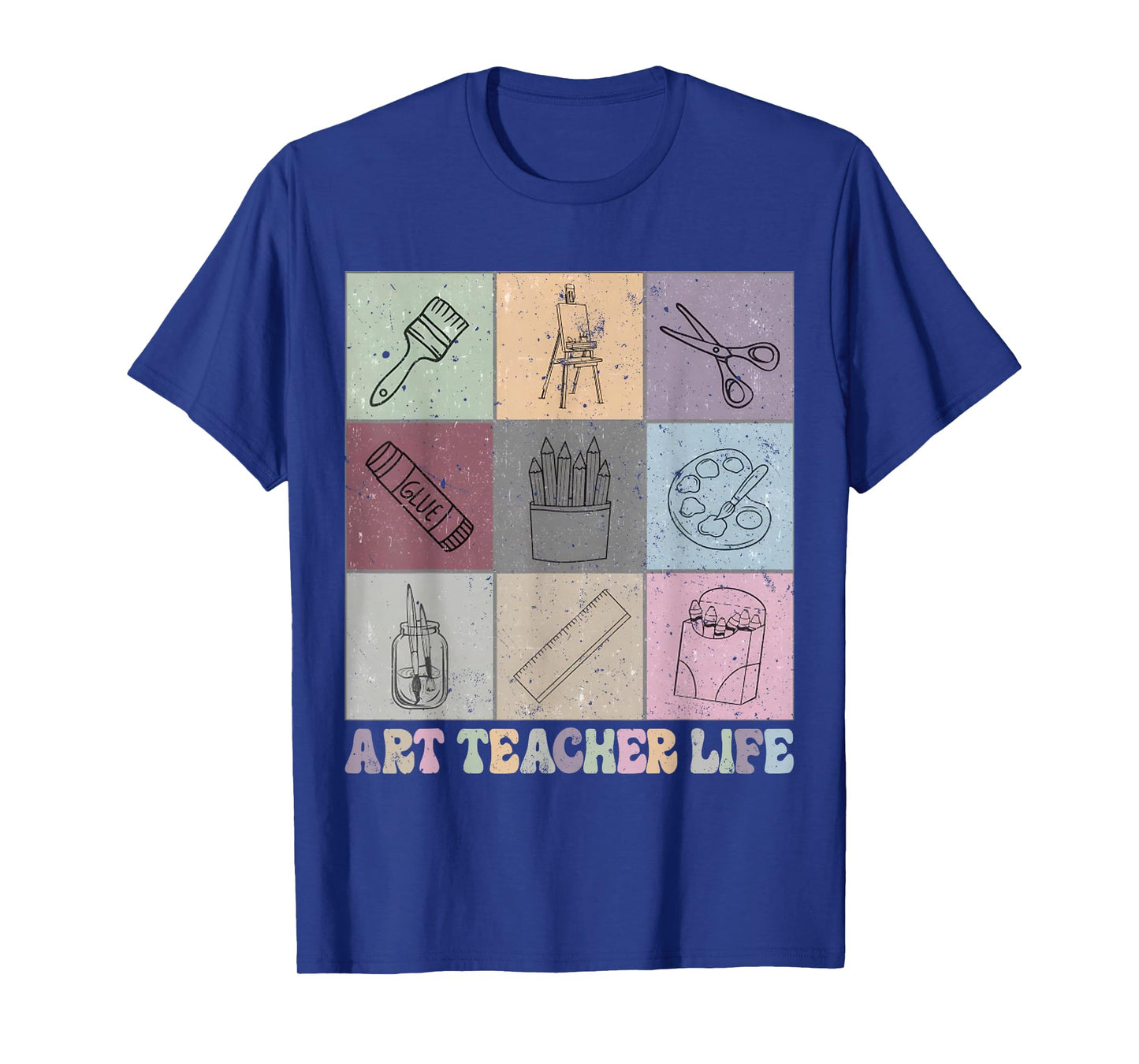 Funny Art Teacher Life Retro Groovy Teaching Future Artists T-Shirt