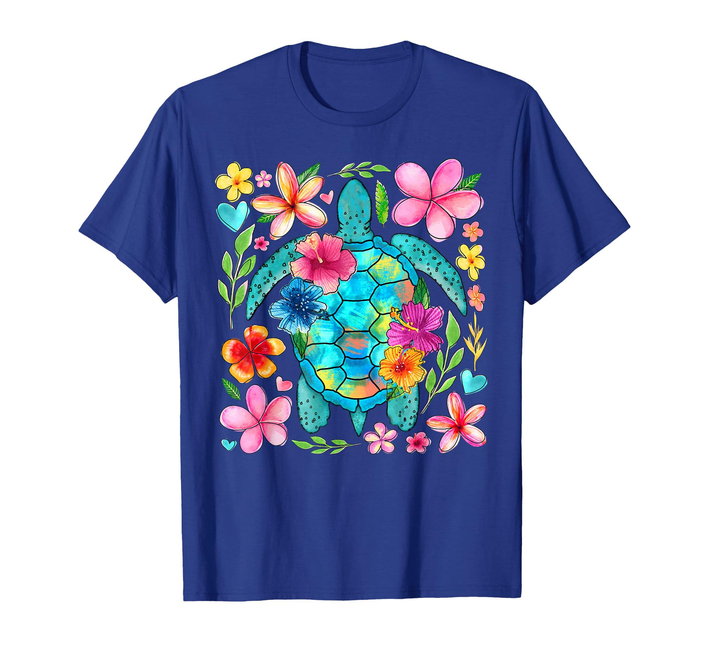 Boho Floral Turtle Save The Sea Turtle Ocean Animals T-Shirt