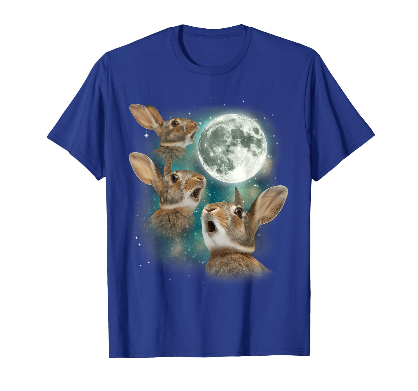 Three Bunny Moon | 3 Rabbit Meme Humorous Cute Wildlife T-Shirt