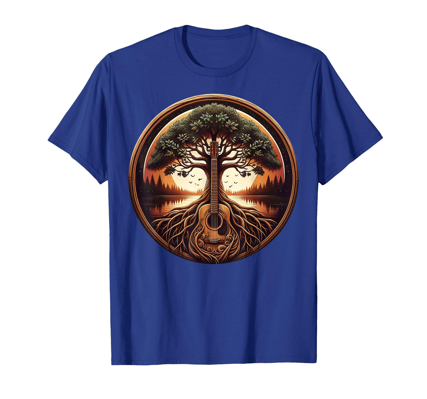 Acoustic Guitar Tree Of Life Nature Of Music Guitarist T-Shirt