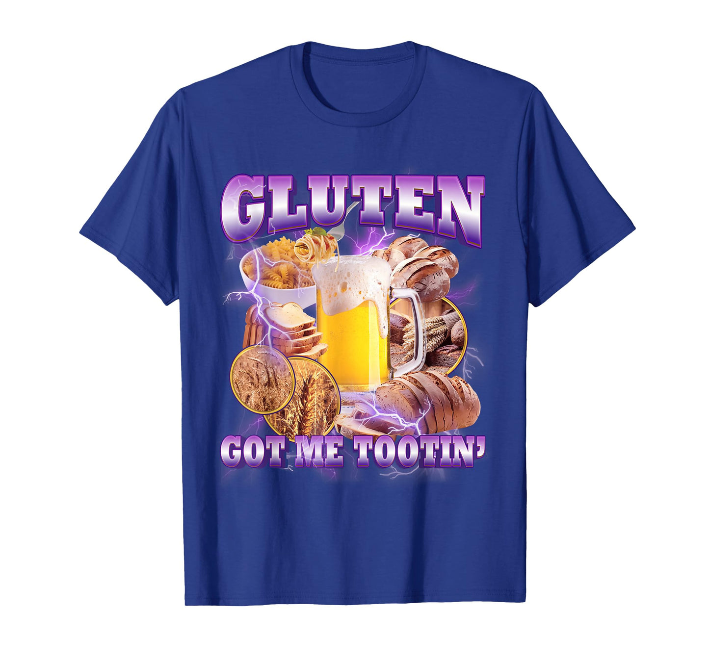 Gluten Got Me Tootin' Funny Unhinged Humor T-Shirt
