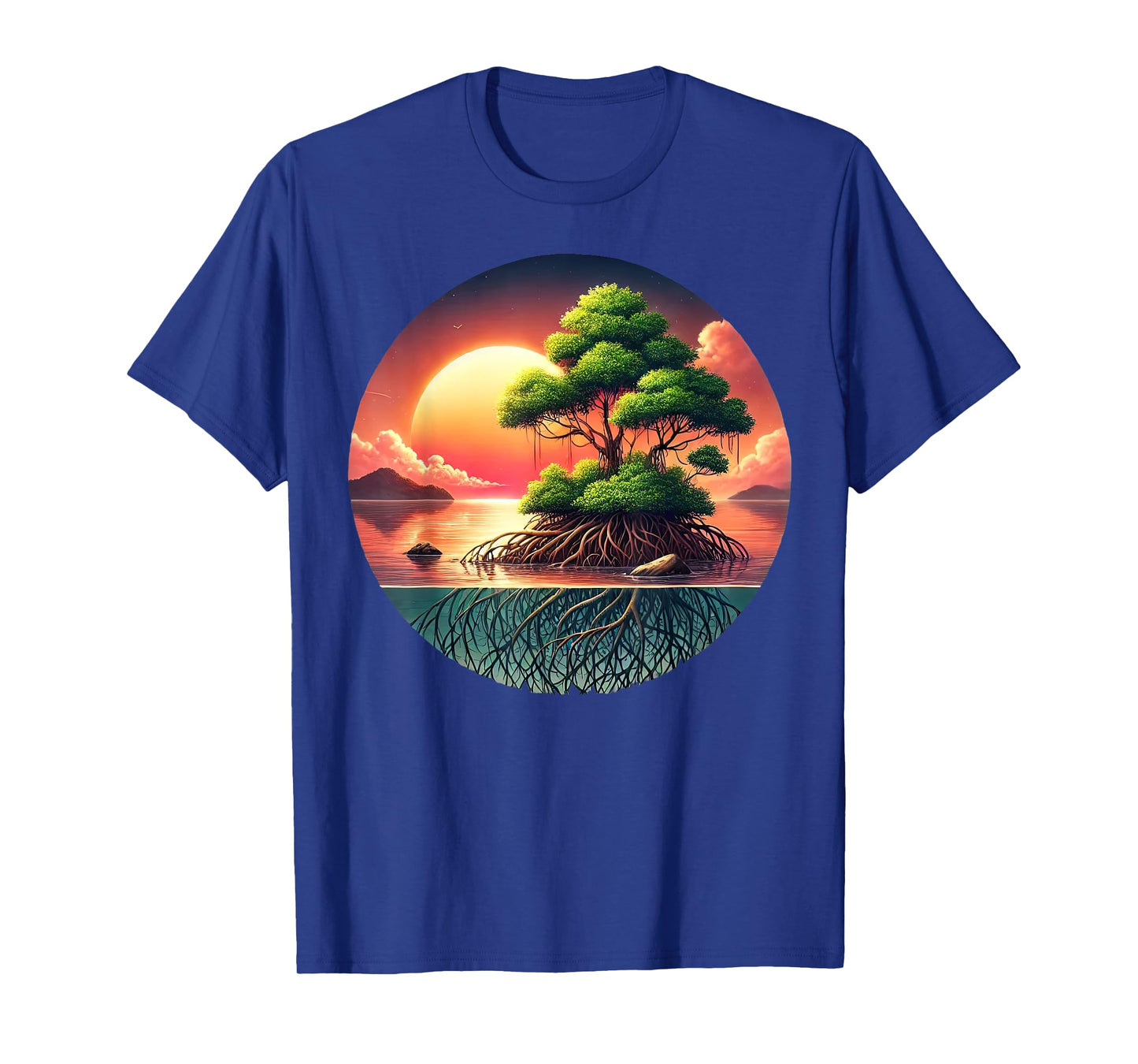 Mangrove Island Sunset - Ocean Conservation T-Shirt