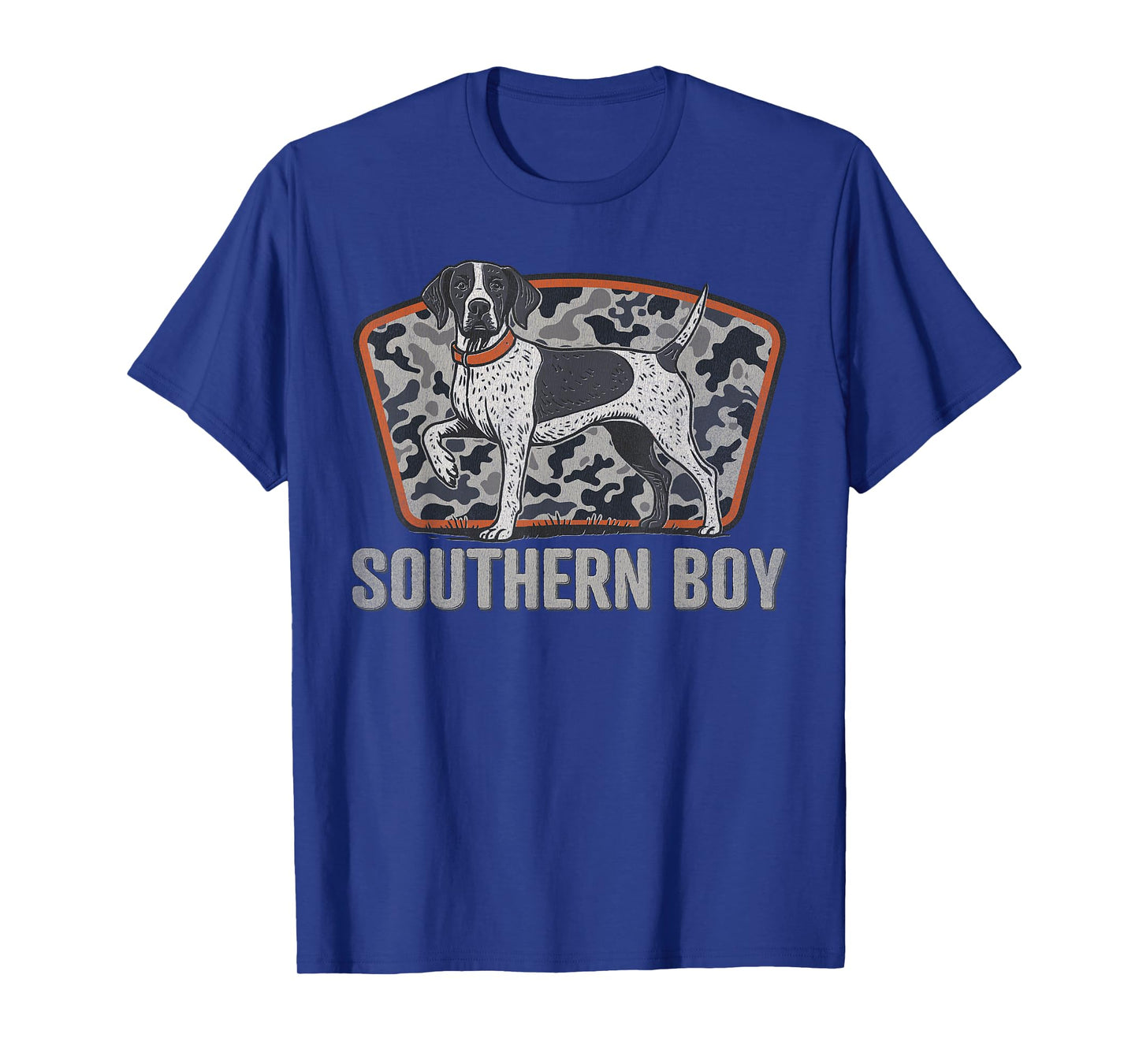 Southern Boy Hunting Dog Camo Retro Outdoor Local Boy Pride T-Shirt