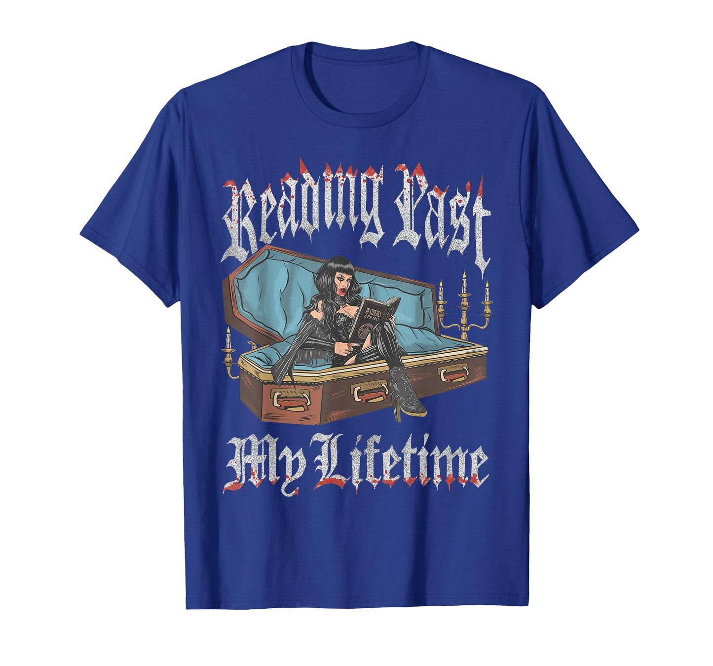 Vintage Retro Reading Past My Lifetime Graphic Tee T-Shirt