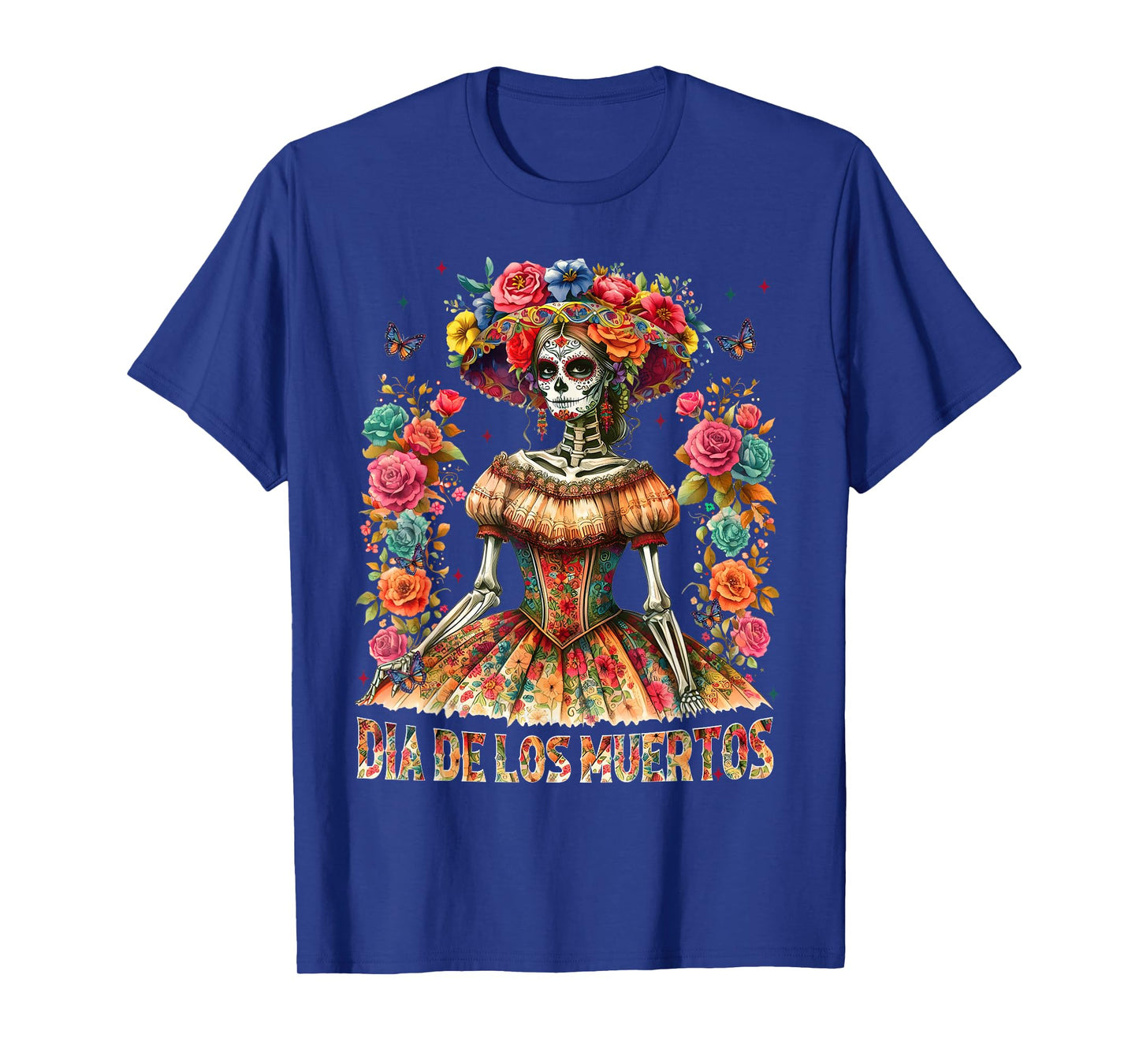 Dia De Los Muertos La Catrina Sugar Skull Day of Dead Women T-Shirt