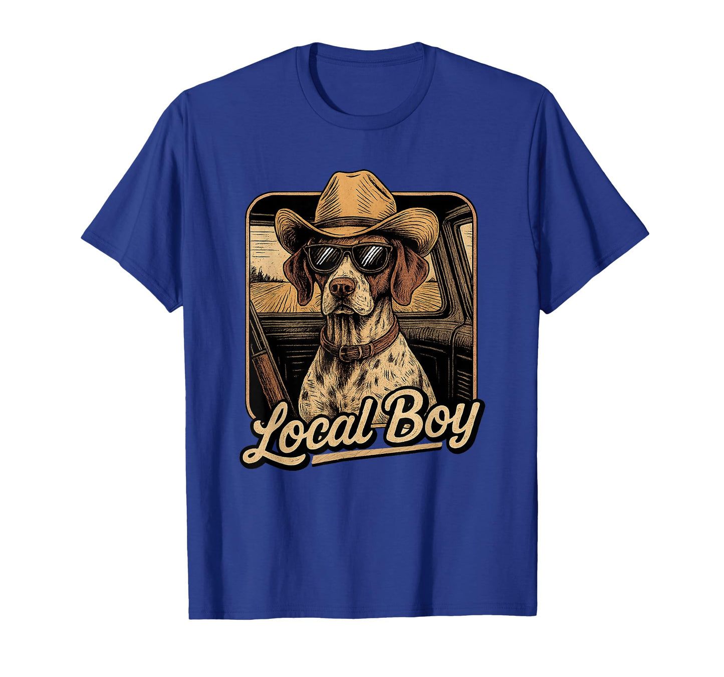 Local Boy Hunting Dog Retro Southern Country Pride Vintage T-Shirt