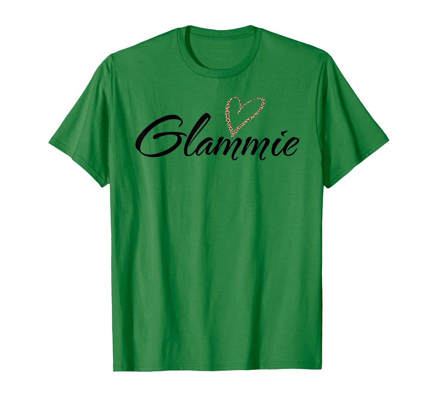 Glammie with Leopard Print Heart Fun Aunt Grandma Mom Gift T-Shirt