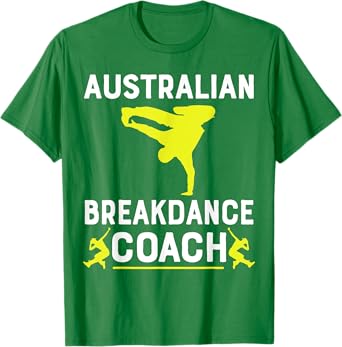 Australian Breakdancer Costume Coach Break Dancer Matching T-Shirt