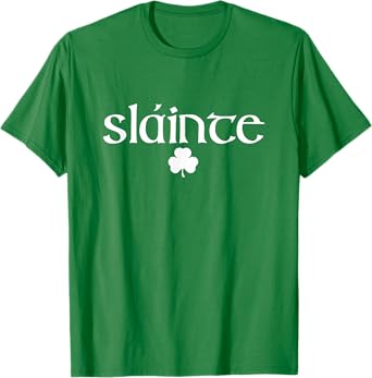 Slainte St. Patrick's Day Funny Beer Drinking Irish Shamrock T-Shirt