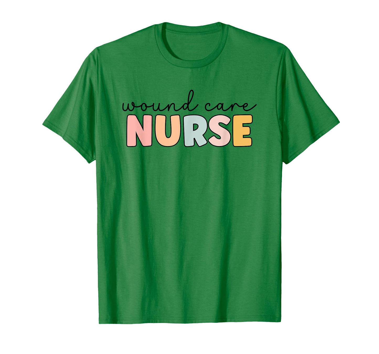 Wound Care Nurse Happy Nurse's Day Apparel Co. Wound Care Nurse T-Shirt, Women's Unisex-Adults, Short Sleeve, Cotton Blend, White, X-Small, Classic Fit, U-Neck, Spring, Nursing-Themed