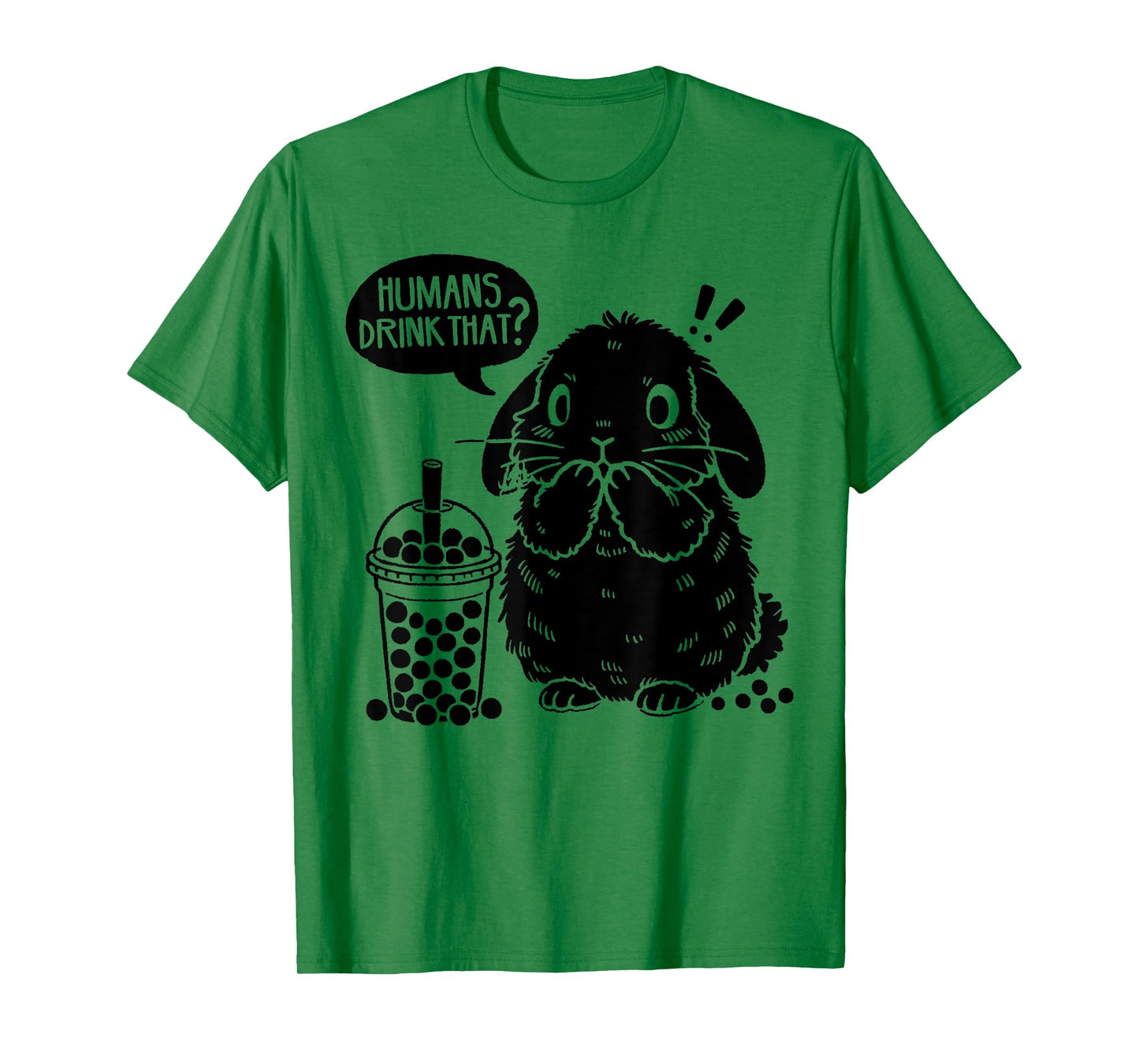 Holland Lop Rabbit and Boba Tea Funny Bunny Bubble Tea Lover T-Shirt