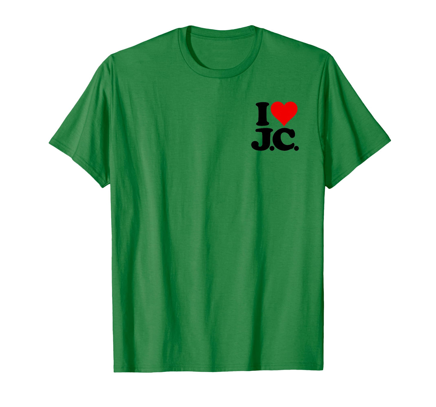 I LOVE HEART J.C. JC J C INITIALS NAME ON A TEE T-Shirt