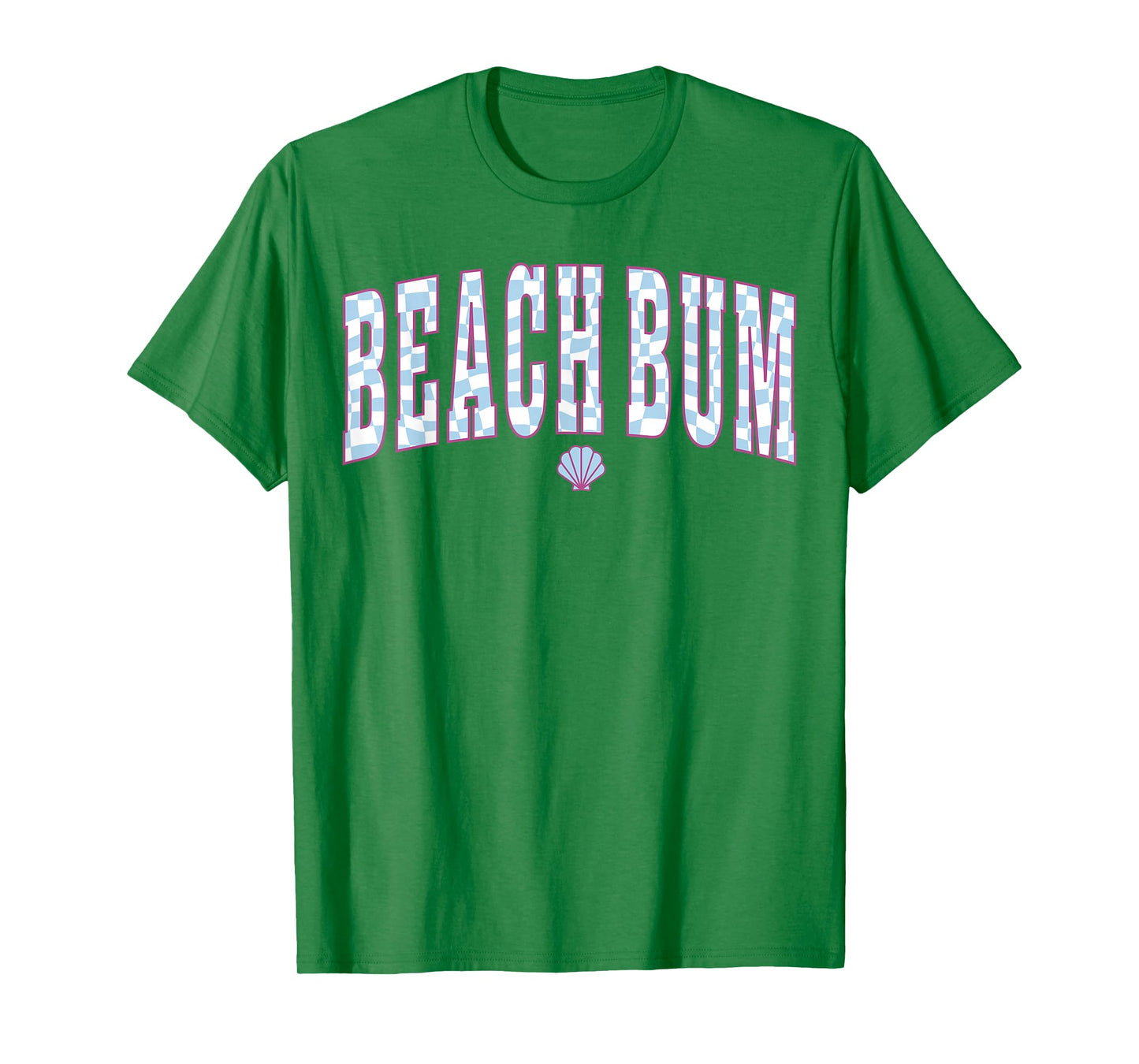 Beach Bum Ocean Checkerboard Coastal Summer Beachy Babe T-Shirt