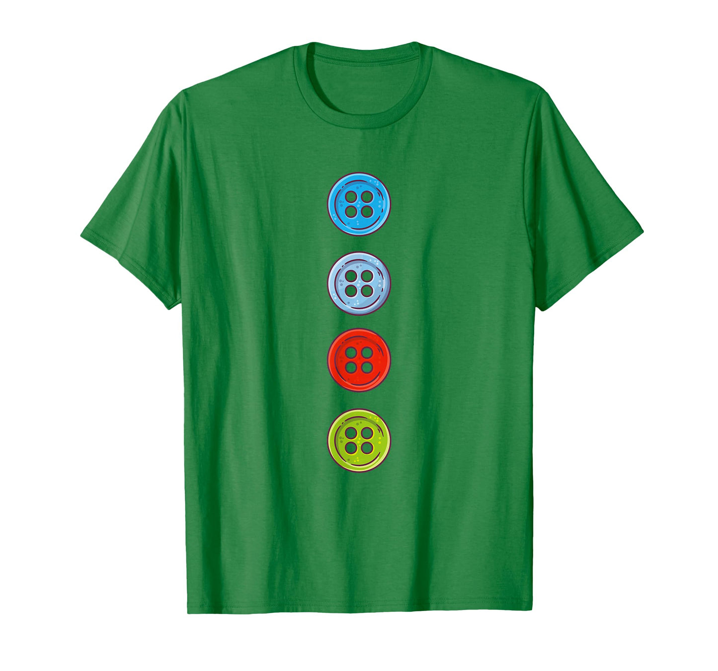 Four Groovy Buttons Blue Cat Funny Halloween Costume Kids T-Shirt - T-Shirt | Irish Green