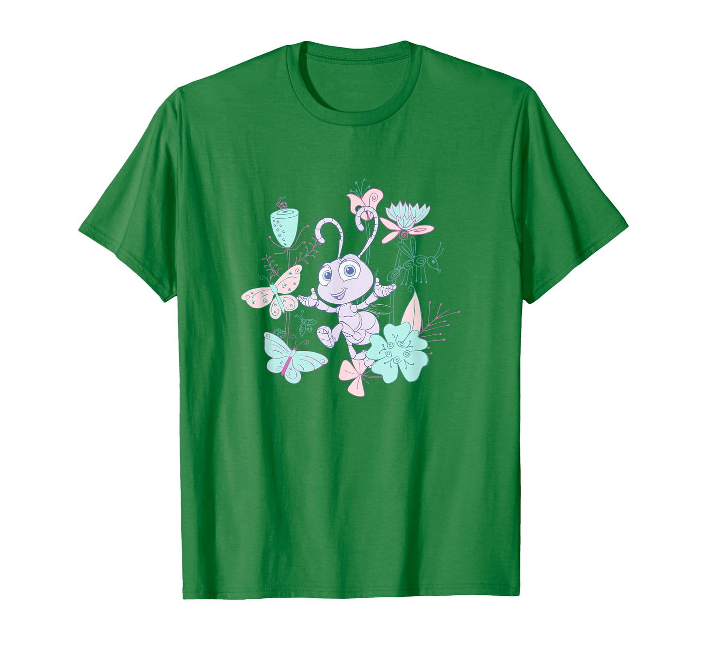 Disney Pixar A Bug's Life Princess Dot Cute Pastel Art Line T-Shirt