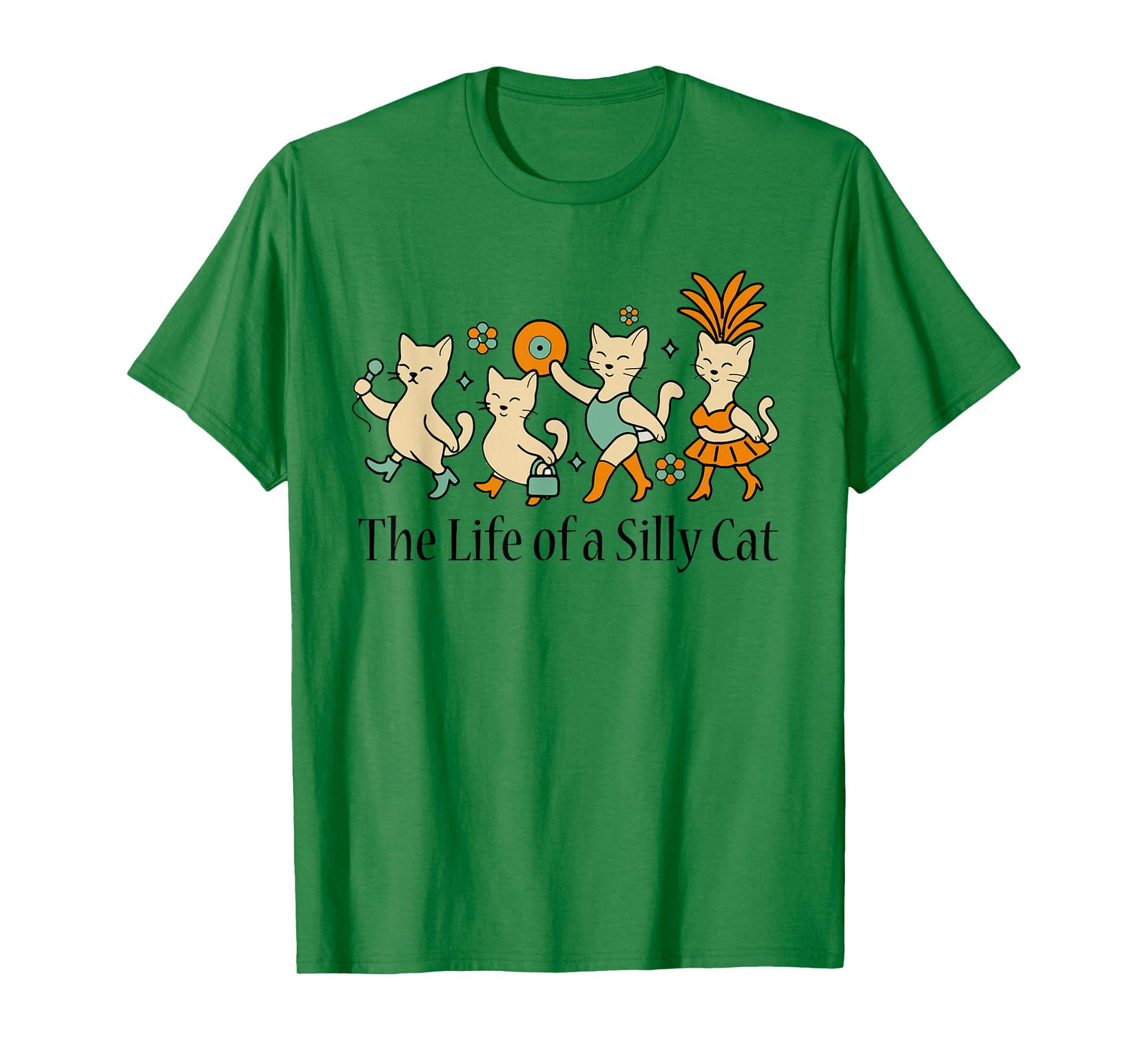 Funny Cat Era The Life of a Silly cat Meme Show Girl T-Shirt