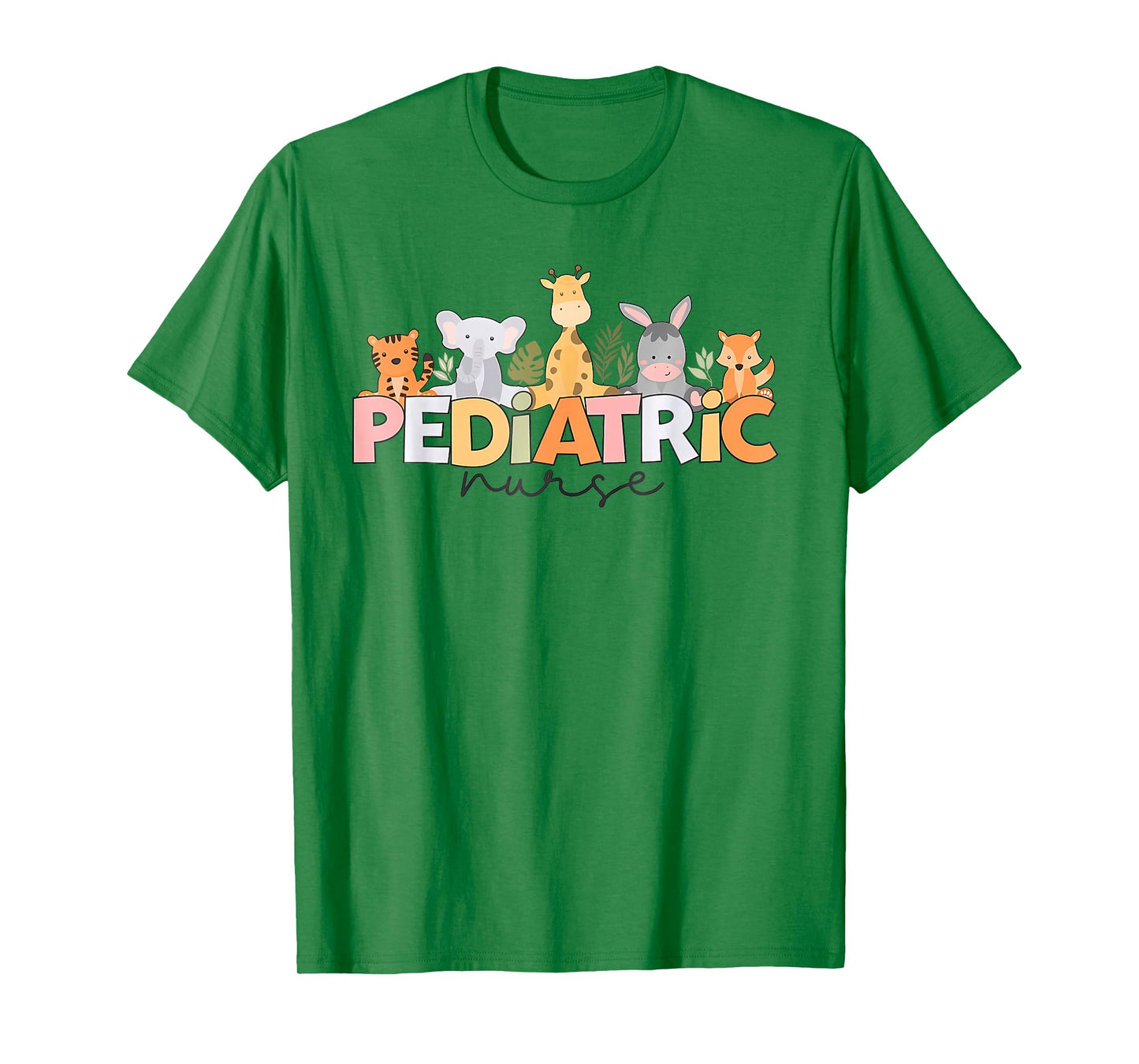 Pediatric Nurse Animal Safari Zoo Peds Nurse Nursing T-Shirt