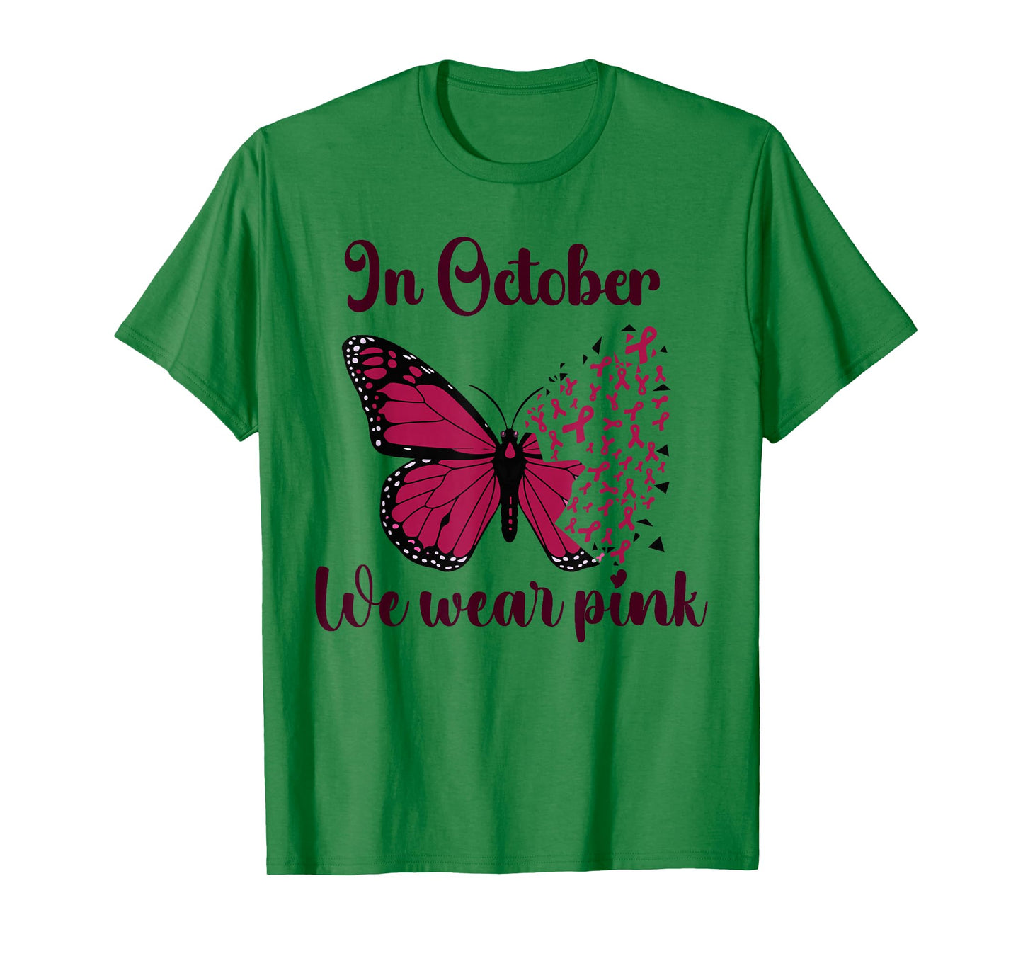 Halloween In October We Wear Pink Breast Cancer Awareness T-Shirt