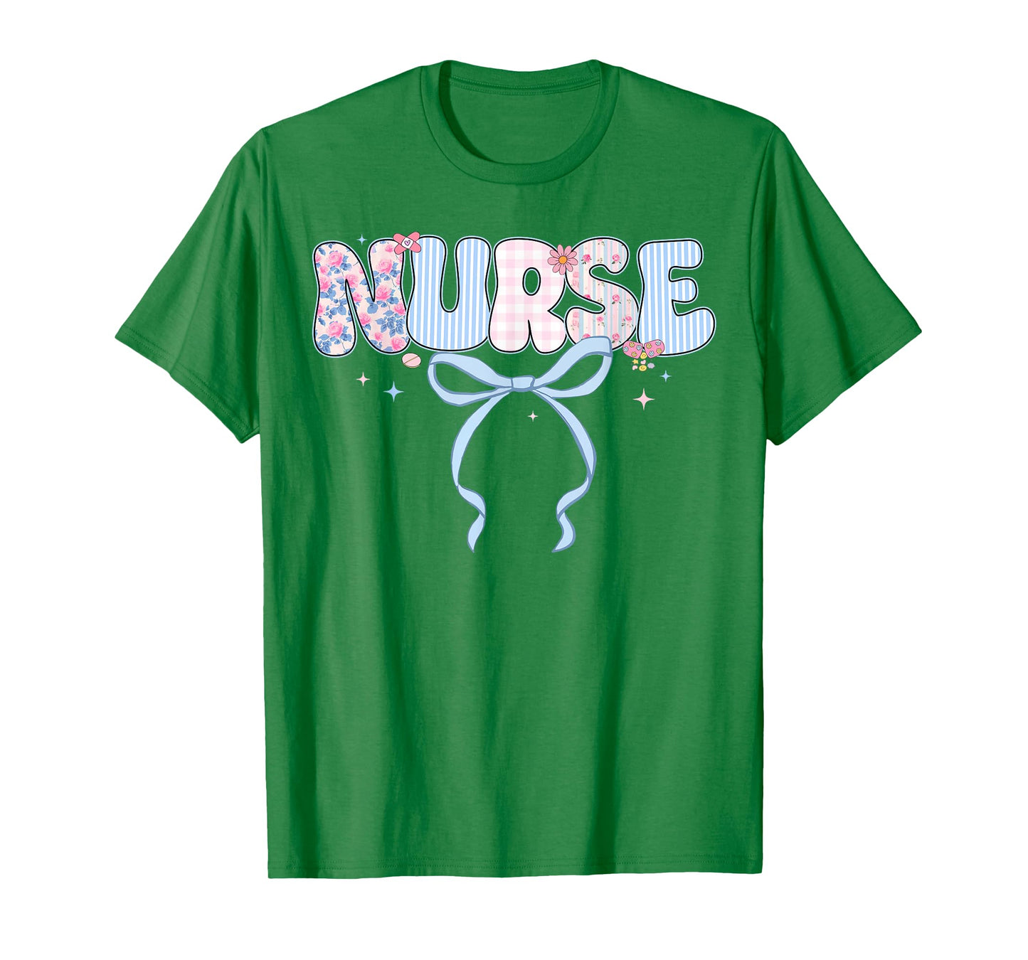 Nurse Coquette Bow Floral Nurse Life Nursing Healthcare T-Shirt