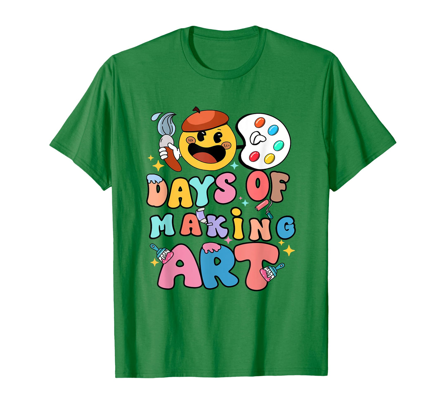 Art Teacher 100 Days Of Making Art Teacher 100th Days School T-Shirt